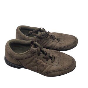 Propét Brown Leather Walking Shoes Women Size 9 Wide Comfortable Casual 3841